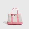 Bolsa de Jardim com Costura em Cor Contrastante Bolsa de Lona Portátil de Alta Qualidade Bolsa Tote Transversal de Ombro de Grande Capacidade Feminina Nova 2024