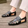 Zapatos de Hombre Transfronterizos Talla Grande Sandalias de Pescador Comercio Exterior Verano Nuevos Transpirables Casuales Sandalias Slip-On para Hombres Europeos y Americanos