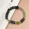Ébano Natural Quadrado Açúcar Chen Gui Bao Medicina Chen Quadrado Madeira Mão Estilo Chinês Novo Pulseira Chinesa Presente de Casal Pulseira Mão