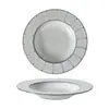 Louças de Cerâmica Personalizadas, Estilo Minimalista Moderno, Prato Raso Plano para Bife Estilo Ocidental, Jogo de Mesa de Luxo para Hotel e Restaurante, Tigelas e Pratos de Cerâmica