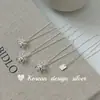 Estilo Ins Coreano Simple Elegante Diseño de Nicho Cadena para Clavícula Plata de Ley S925 Hueco Collar de Fuegos Artificiales Versátil