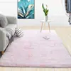 Tapete de lã longa tingida com veludo pvvelvet simples e transfronteiriço, tapete de cor gradiente, mesa de centro, sala de estar, quarto, tapete de chão, entrega de uma peça