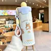 Taza de Agua Linda para Niñas, Termo Portátil para Oficina y Estudiantes, Taza de Beber Directo de Alto Valor Estético, Taza de Agua de Acero Inoxidable 304