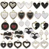 Colgante de Aleación con Forma de Corazón, Ala de Rosa para San Valentín, Goteo de Aceite, Accesorios para Joyería DIY, Venta Caliente Transfronteriza