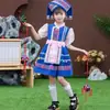 Nuevo Traje Minoritario 3 de Marzo Niños Yao Miao Niña de Danza vestido Traje Zhuang de Guangxi