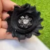 Flores pequeñas, girasoles, rosas, diademas con cabeza de flor rizada, flores decorativas, ropa para niños, zapatos y sombreros, apliques, decoraciones para ropa, flores