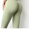 Estilo Quente Transfronteiriço 2024 Calça Esportiva Levanta Bumbum com Laço Cor de Pêssego Calça Yoga Justa para Mulheres Cintura Alta