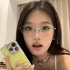 Yitong "202403" Estilo Old Money Ojo de Gato Mariposa Armazón de Lentes de Titanio Puro para Mujer, Look Sin Maquillaje, Armazón Grande, Venta al por Mayor de Gafas Danyang