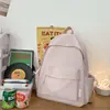 Liquidação Especial - Mochila Estudante Universitária Feminina Estilo K Ins Grande Capacidade Cor Sólida Simples Mochila Mochila Feminina