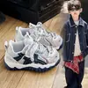 Zapatillas elegantes y a la moda para niños, nuevas zapatillas casuales de malla para otoño 2026 para niñas y niños pequeños, zapatillas de correr de moda