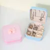 Bolsa de Almacenamiento de Joyas con Cremallera Mini de Piel Sintética Portátil Estilo Coreano Lazo Personalizado Accesorios de Viaje Bolsa Pequeña para Joyas