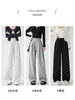 Calça Esportiva Estilo Americano Outono e Inverno Nova Cintura Alta Solta Casual Comprimento Total com Caimento Preguiçoso Calça Jogger de Perna Reta Calça de Perna Larga