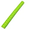 Regla de Silicona Flexible Color Caramelo Triángulo Creativo para Alivio del Estrés Regla Educativa de Burbujas Transportador Regla Recta para Alivio del Estrés