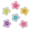 Acessórios de Resina Flor Plumeria Transparente Colorida Cinco Pétalas Cola Creme DIY Buraco Sapato Chaveiro Ímã de Geladeira Chave