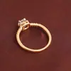 Anillo dulce de colores con circonita estilo Xiaohongshu, moderno, simple, versátil para mujer, venta al por mayor de joyería, artículo popular transfronterizo