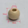 En stock 14mm cuentas redondas de madera de arce de colores para manualidades, cuentas sueltas, accesorios para ropa, fabricante de artesanías de madera, suministro directo