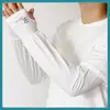 Nuevas Mangas de Seda de Hielo con Mariposas para Protección Solar de Mujer, Mangas de Protección Solar Estilo Coreano para Conducir, Ciclismo al Aire Libre y Protección UV