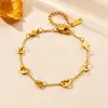 Lote Misto de Pulseiras de Aço Titânio Galvanizado a Vácuo PVD com Acabamento de Luxo, Joias de Aço Inoxidável para Venda Transfronteiriça Que Não Desbotam no Verão, Personalizáveis para Mulheres