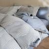 Juego de Cama de Hilo de Algodón de Alta Gama de Tres Capas de Cuatro Piezas 2025 Algodón Puro Lujo Accesible Jacquard Funda Nórdica Sábanas Ropa de Cama Juego de Tres Piezas