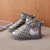 Botas de Nieve para Niñas Zapatos de Algodón 2026 Nuevo Otoño Invierno Zapatos Grandes de Algodón Antideslizantes Resistentes al Desgaste Suela Suave Con Pelusa Cálidos Zapatos para Niños