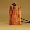 Madera Fulminada con Patrones de Trueno, Nubes Propicias, Talismán de Micro-Ritual Púrpura, Colgante de Doble Cara Talismán de los Cinco Truenos, Herramienta Ritual Taoísta de Madera de Durazno Fulminada al por Mayor
