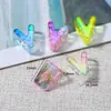 Cuentas de Acrílico Transparente con Chapado de Color de 6 mm con Agujero Grande Letras Inglesas Cuentas Sueltas para Accesorios de Joyería DIY Pulsera Collar