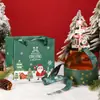 Nuevo Cubo de Abrazos Navideño Caja Transparente de Manzanas Navideñas Caja de Regalo Festivo Empaque para Dulces, Galletas, Frutas de la Paz