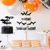 24 Piezas Bandera Creativa de Murciélago para Pastel de Halloween, Adecuada para Insertar en Decoración de Pastel de Halloween