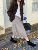 3ª Mañana Fin de Semana Estilo Relajado Estilo Coreano Chaqueta Cardigan Grueso de Punto Zy3651
