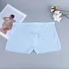 Calzoncillos tipo bóxer sin costuras de seda helada para hombre, moldeados en 3D, cápsula espacial, verano, ultradelgados, sexys, una pieza, transpirables y cómodos
