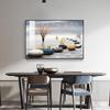 Luz luxo restaurante pintura decorativa alce azul abstrato sala de estar pendurado pintura moderna minimalista banner sala de jantar sala de jantar pintura mural
