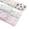 Cinta floral de borde ondulado de 3,8 cm para accesorios para el cabello, moños, empaque de ramo DIY, accesorios decorativos, cinta de gasa impresa