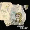 Ropa de Casa Coral para Niñas Estilo Nuevo Invierno para Bebés Niñas Flannel Dibujos Animados Espesado Conjunto Pijamas