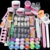 Set de Herramientas para Polvo de Cristal para Uñas Transfronterizo, Pincel, Pegatinas, Decoraciones, Puntas para Uñas, Polvo para Esculpir, Polvo con Brillo, Lámina de Oro, Set Completo