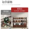 Estante de Almacenamiento para Juego de Té Estante Pequeño de Exhibición de Escritorio Estilo Chino Nuevo Minimalista Moderno Estante para Tetera con Múltiples Compartimentos Gabinete de Almacenamiento para Hojas de Té