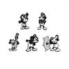 Mickey Vintage DIY Animación Periférico Mickey Mouse Blanco y Negro Accesorios de Joyería Bolsa Ropa Colgante de Gota de Aceite Collar Colgante