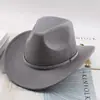 Chapéu Top Étnico Chapéu de Cowboy Ocidental Xizang Xizang Chapéu de Performance Chapéu de Lã Chapéu de Lã Retrô Centro-Europeu e Americano
