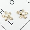 Funda de teléfono flor de estrella flor de cinco pétalos accesorio para el cabello de aleación de diamantes de imitación hecho a mano material accesorios para bolsa de ropa