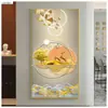 Nova Pintura Decorativa de Veado da Sorte Estilo Chinês Pintura Suspensa para Sala de Estar Sofá Pintura de Entrada Versão Vertical de Luxo Leve Corredor Pintura para Casa Luxo Leve