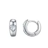 Brincos de Coração com Diamante Único em Zircônia, Prata de Lei S925, Novo Estilo, Superfície Lisa, para Mulheres, Design Simples de Luxo Leve com Toque de Alto Padrão