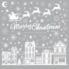Decoraciones Navideñas Transfronterizas, Renos, Copos de Nieve, Pegatinas Estáticas, Trineos Creativos, Luna, Casas de Nieve, Pegatinas Navideñas al por Mayor