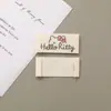 Etiqueta de Tela de Algodón Puro Estilo Coreano Dibujos Animados Parche de Tela Retro Inglés Coreano Cinta de Algodón Bolsas Impresas Ropa DIY Accesorios para Ropa de Muñecas
