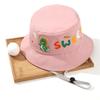Sombrero de pescador para niños de primavera y otoño, para viajes al aire libre, con dibujos de dinosaurios, a prueba de viento, bonito sombrero para bebé para niños y niñas.