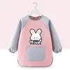 Bata de Pintura Infantil, Delantal de Pintura Artística, Babero para Comer de Bebé, Guardería Cinta Mágica Impermeable Ropa para Usar al Revés