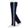 Pantalones escolares juveniles de primavera y otoño en azul marino, pantalones deportivos casuales de pierna recta, holgados y versátiles para estudiantes de secundaria y preparatoria