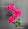 Simulação de 3 Rosas de Diamante Série Única Rosa Primavera Home Hotel Fotografia de Casamento Adereços Decorativos Ornamentos de Flores