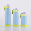 Botella de agua térmica de acero inoxidable 304, nueva, transfronteriza, portátil con asa, diseño temático del espacio, adecuada para actividades al aire libre, senderismo y deportes