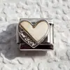 Pulsera de dijes italiana de acero inoxidable con serie de candado de corazón y colgante de estrella, pulsera elástica DIY