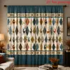 Cortinas gruesas opacas transfronterizas para dormitorio, sala de estar y estudio, venta al por mayor con estampado geométrico de impresión digital, hechas a medida por el fabricante
