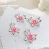 Famosos en Internet adornos para uñas de mariposa de doble capa, tridimensionales, incrustados con diamantes, láser inteligente, color hielo transparente, mariposa, decoración de uñas DIY